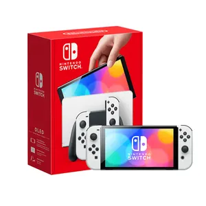 Nintendos Switch OLED Konsol Model Asli Set Putih Switch Oled Konsol Game Genggam Versi Jepang 64GB