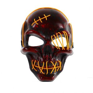 Máscara de Halloween hecha a medida Cicatrices LED de luz fría aterradoras y diseño de pirata de un solo ojo Hecho de PVC - Product Image 6