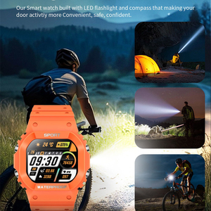 LC31 Blue Tooth Call Smart Watch Men Women IP68 Waterproof Sports Health Message Push Smartwatch <b>LED</b> Flashlight Compass <b>Clock</b> - Product Image 4