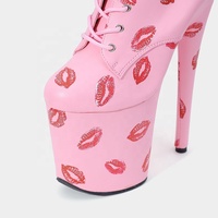 Chaussures de danse latine pour filles, style exotique, à lacets, plateforme et talons aiguilles, pour la danse sur barre, avec charme de boîte de nuit et design évolutif