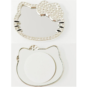 Kätzchen Liebe Spiegel Diamant Metall Dekoration Charme Schmuck Junk Iphone Airpods Max Fall Ipadcase Diy Zubehör Handmade Crafts - Product Image 3