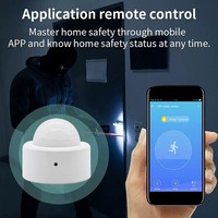 Capteur de mouvement infrarouge Tuya Zigbee avec pile bouton, aucune lumière requise, compatible maison intelligente avec Alexa