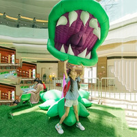 Modèle gonflable de Piranha d'usine, plante gonflable pour la décoration de cour de vacances d'Halloween
