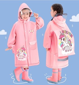 <span class=keywords><strong>Veste</strong></span> de <span class=keywords><strong>pluie</strong></span> EVA rose imperméable léger style long pour garçons filles activités de plein air imperméable vente en gros - Product Image 2