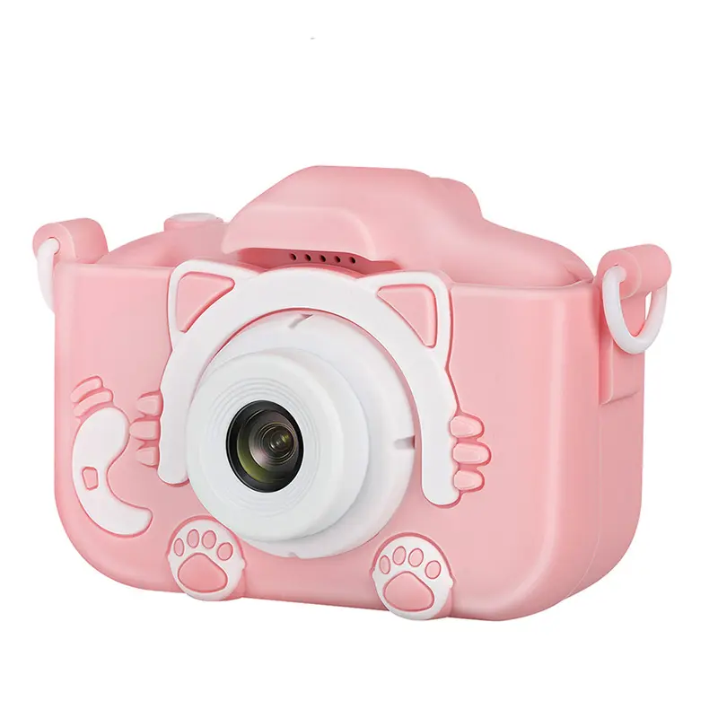 Buona qualità rosa doppio obiettivo bambino giocattolo foto Video Hd Selfie Camera bambino bambino videocamera videocamera per ragazze