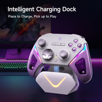 Control de Juego EasySMX D10 con Joysticks TMR, Gamepad Multiplataforma con Bloqueo de Gatillos Bidireccional, Base de Carga Inteligente