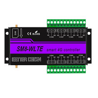 Interruptor de Control Remoto por Aplicación Web SMS GSM 4G LTE, Relé de 8 Canales de Encendido/Apagado SM8, Sensor de Temperatura y Humedad, Sistema de Hogar Inteligente IP38 50m