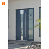Portes d'entrée extérieures de remplacement pour maison, portes d'entrée antivol, portes d'entrée modernes en aluminium