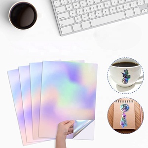 Tem nhãn bảo mật 8.5 x 11 mẫu giấy in logo với lớp hologram trong suốt cắt tròn, giấy dán hologram 8.5 x 11 - Product Image 5