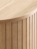 Panneau mural décoratif en placage de bois flexible, système de lambris mural intérieur en bois tambouré pour meubles, îlots et coins