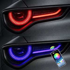 Anillo de Luz Decorativo RGB de 360 Grados, Control por Aplicación, <span class=keywords><strong>Ojos</strong></span> de <span class=keywords><strong>Demonio</strong></span> LED, Lente de Proyector HID Automático, Kit de Anillos de <span class=keywords><strong>Demonio</strong></span>, Accesorios de Iluminación para Automóviles - Product Image 5