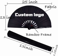 FAREA Dance, éventail pliant UV Clark Glow de 33 cm, grand format, écologique, en bambou, idéal pour les fêtes – Meilleure vente