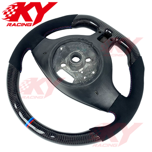 พวงมาลัยรถยนต์แบบสปอร์ตหุ้มหนังกลับคาร์บอนไฟเบอร์แบบกำหนดเองสำหรับ BMW E46 E39 M3 E90 E87 E91 M5 E92 E63 E60 E30 E70 X1 X3 M2 G30 - Product Image 3