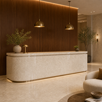 Dalles de marbre Botticino Classico polies de luxe en gros, modernes pour comptoirs de cuisine, murs de fond de salle de bain, hôtels