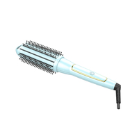 Prix de gros séchage rapide ionique personnalisé électrique rotatif brosse à cheveux peigne sèche-cheveux avec indicateur LED