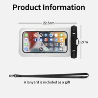 Sac de téléphone étanche à écran tactile réfléchissant pour les sports nautiques, pochette pour téléphone portable avec cordon