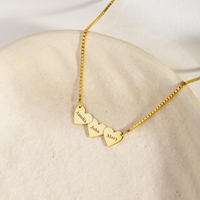 Collar de Corazón Personalizado de Acero Inoxidable CYNYA con Nombres - Joyería de Recuerdo Personalizable Grabable Resistente a la Decoloración