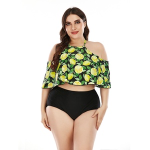 Usine de produire un ensemble de bikini au design personnalisé 2 pièces sexy de grande taille ensemble de maillot de bain grand <span class=keywords><strong>XL</strong></span> 1XL 2XL 3XL pour femmes imposantes - Product Image 4