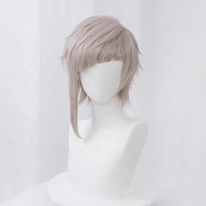 Venta al por mayor Nakajima <span class=keywords><strong>Atsushi</strong></span> peluca Cosplay 35cm corto gris mixto Bungo perros callejeros Anime peluca sintética resistente al calor pelucas de pelo - Product Image 4