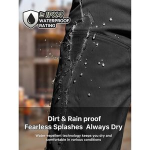 FOXA Stretchy Mens <b>Work</b> <b>Pants</b> Waterproof <b>Cargo</b> Relaxed Fit Utility <b>Pants</b> - Product Image 5