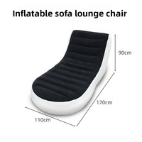 Lit moderne gonflable canapé portable PVC paresseux inclinable chaise en forme de L pour le camping en plein air salon