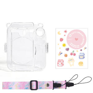 Impresión personalizada Mini12 3-en-1 Photo Bag Case Set con pegatina de correa de cristal protectora y Material de PC para cámara instantánea - Product Image 4