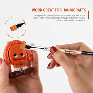 Set di 6 <span class=keywords><strong>Pennelli</strong></span> <span class=keywords><strong>per</strong></span> Pittura ad <span class=keywords><strong>Acquerello</strong></span> e Olio Fontainebleau con Logo Personalizzato, Ecologici, in Setole Sintetiche e Acrilico - Product Image 6