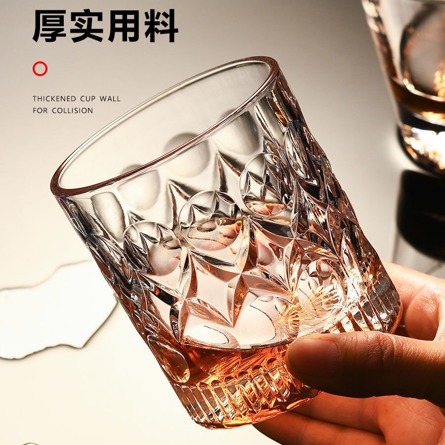 Whiskey cocktail wine glass drink brandy glass home Old fashion glass cup