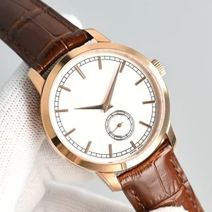 White Sapphire Crystal <b>Rose</b> <b>Gold</b> Case Mechanical Timepiece Men 38mm Small Second Function 2026 New Gents <b>Dress</b> Watch Pointer - Product Image 1