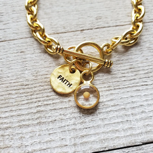 Pulsera de acero inoxidable 316L de alta calidad, pulsera de joyería cristiana <span class=keywords><strong>para</strong></span> <span class=keywords><strong>mujer</strong></span>, pulsera de regalos con versículo bíblico - Product Image 3