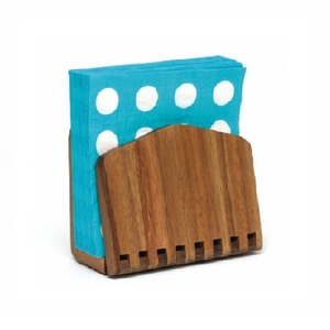 Direct Manufacturer Supplier's High Quality Handcrafted Eco-friendly Modern Wooden Napkin Holder Metal Finish for Home Hotel - Product Image 3