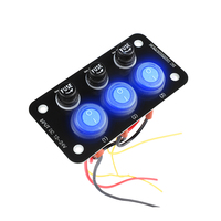 YOULIANG Panneau de commande 3 voies DC12-24V 105*56mm, interrupteur à bascule étanche pour marine avec fusible 10A, lumière bleue, CE ROHS pour voiture, yacht, camping-car