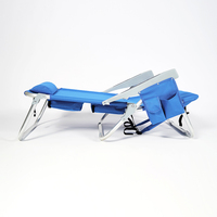 Hitree usine haute qualité été plage chaise pliante en aluminium confortable Portable léger sac à dos chaise de plage