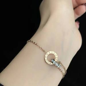 Stainless Steel Roman Numeral Double Ring Jewelry <b>Set</b> Necklace <b>Bracelet</b> Cubic Earrings <b>Set</b> for Women Double Ring Jewelry <b>Set</b> - Product Image 4