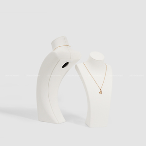 PU da Vòng cổ hiển thị đứng 12 inch Vòng cổ hiển thị Bust với vòng đeo tay bông tai vòng hiển thị trang sức Set - Product Image 6