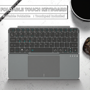 Portable Mini Foldable Touchpad <b>Keyboard</b> Wireless Ultra Thin <b>Customized</b> Logo bluetooth <b>keyboard</b> <b>with</b> Case for Tablet/Phone - Product Image 2