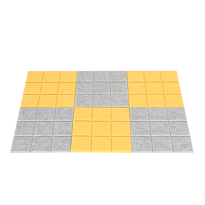 Geelgrijze akoestische wandpanelen, meerkleurig optioneel, geluidsabsorberend, decoratieve wandabsorber, 100% polyestervezel, <span class=keywords><strong>modern</strong></span> - Product Image 5