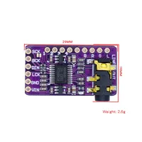 Antarmuka I2S PCM5102A Dekoder DAC GY-PCM5102 Modul Pemutar I2S untuk Papan Format Raspberry Pi PHAT Papan Audio Digital PCM5102