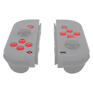EXtremeRate Kits de boutons de remplacement rouges et transparents pour manettes Nintendo Switch et Nintendo Switch OLED - Product Image 4