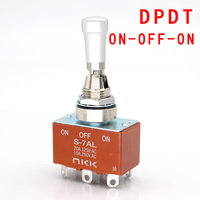 Interrupteur à bascule NKK DPST DPDT S-1AL S-2AL S-3AL S-6AL S-7AL S-21AL, interrupteur momentané SPDT, interrupteur à réinitialisation