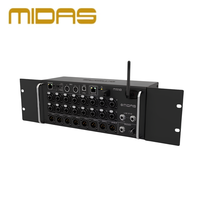 Mezclador de Audio Digital Profesional MIDAS MR18 de 18 Canales, 16 Preamplificadores de Micrófono, Interfaz USB y WiFi para Escenarios en Vivo y Estudio