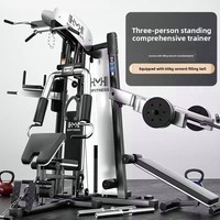 Ensemble d'équipement d'entraînement multifonctionnel pour la maison, station de fitness pour trois personnes avec un entraîneur de force complet