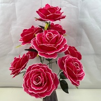 Bouquet de roses artificielles en soie, fausses fleurs de roses pour la maison, vase, décoration florale pour les tombes et les commémorations