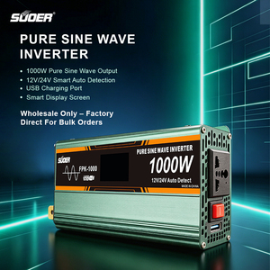 Inversor de Corriente de Onda Sinusoidal Pura de CC a CA, 1000W <span class=keywords><strong>2000W</strong></span>, 24V 12V a 220V, Convertidor, Placa de Carga, Inversor para Coche - Product Image 1