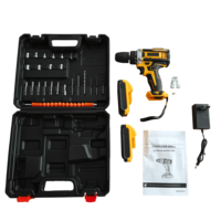 Perceuse électrique sans fil brossée 21V 40N.m OEM la plus vendue, avec 2 batteries, tournevis rechargeable, kit d'outils électriques