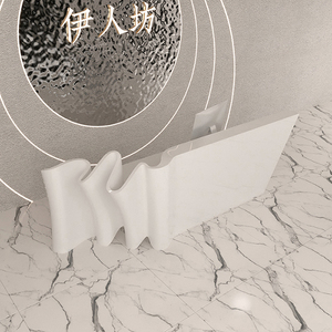 Tira decorativa de oro blanco para salón, escritorio de peluquería redondo, pequeño, barato - Product Image 6