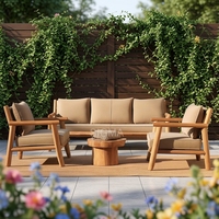 Offre Spéciale : Ensemble de Mobilier de Jardin en Bois de Teck Massif Sigma – Canapé, Table à Manger et Chaises pour l'Extérieur