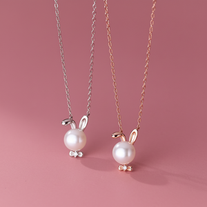 Collier pendentif perle en argent pur S925 Wenchi, style rétro, chaîne de pull réglable, ornement en argent cassé, modèle Chine 20969 - Product Image 1