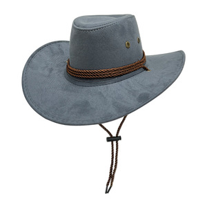 Sombrero Vaquero Occidental de Gamuza Personalizado para Hombre, Sombrero de Copa de Lana Étnico Retro, Sombrero de Jazz Vintage a Rayas, Resistente al Viento para Viajes al Aire Libre - Product Image 2