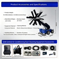 Peralatan Pembersih Saluran Udara RJ-BOT Q38 Goodway dengan Kamera, Pembersih HVAC, Robot Pembersih Saluran AC, Vakum Hisap